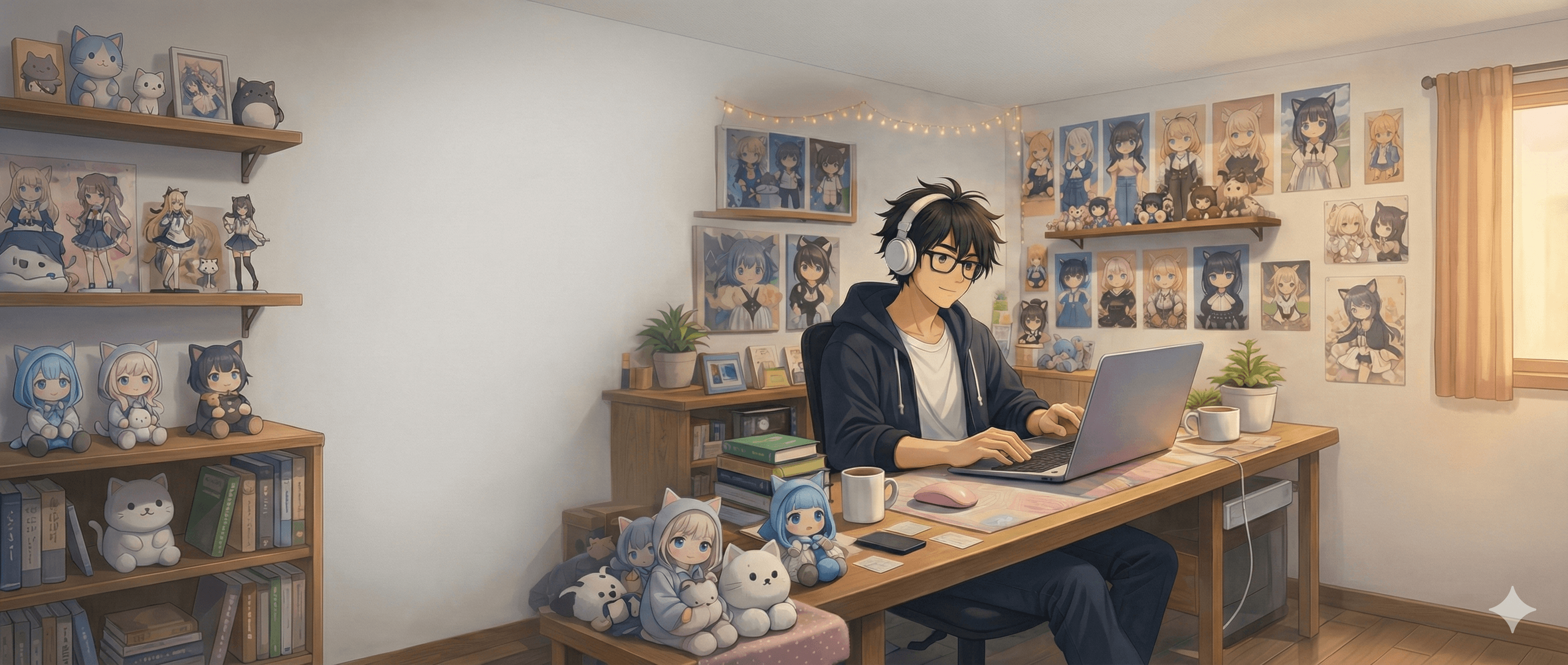 Hero Workspace with Hololive Gen 3 Figures